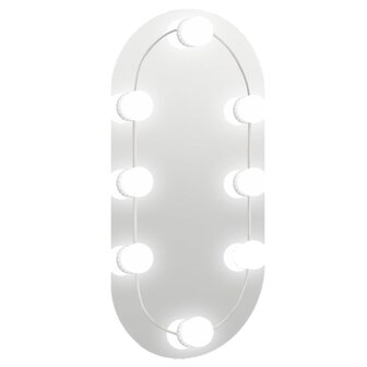 Spiegel met LED-verlichting 40x20 cm glas ovaal 2