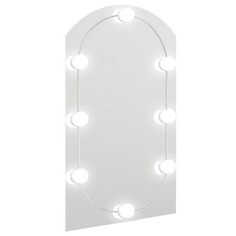 Spiegel met LED-verlichting boog 70x40 cm glas 2