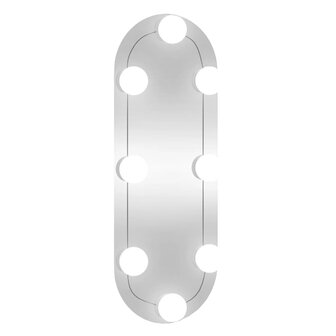 Wandspiegel met LED&amp;apos;s ovaal 15x40 cm glas 2