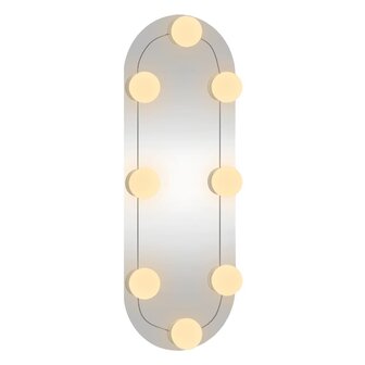 Wandspiegel met LED&amp;apos;s ovaal 15x40 cm glas 4