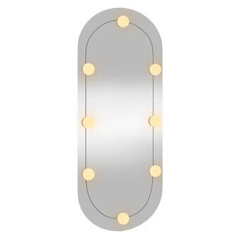 Wandspiegel met LED&amp;apos;s ovaal 30x70 cm glas 4