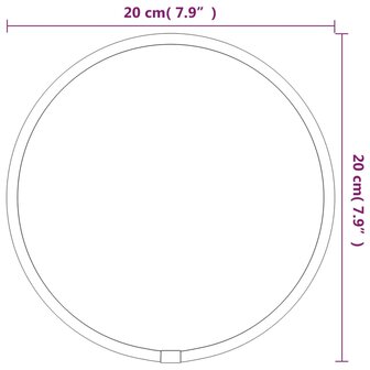 Wandspiegel rond &Oslash;20 cm zilverkleurig 6