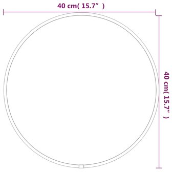 Wandspiegel rond &Oslash;40 cm zilverkleurig 6