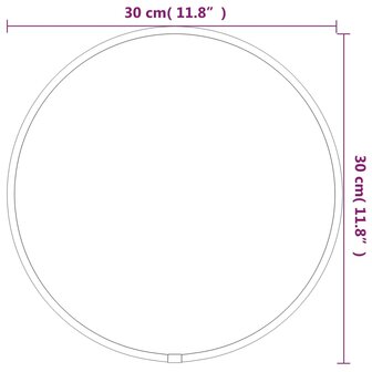 Wandspiegel rond &Oslash;30 cm zwart 6