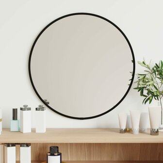 Wandspiegel rond &Oslash;40 cm zwart 1