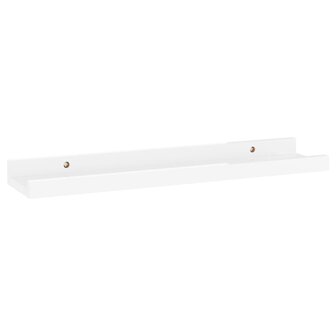 Wandschappen 2 st 40x9x3 cm hoogglans wit 5