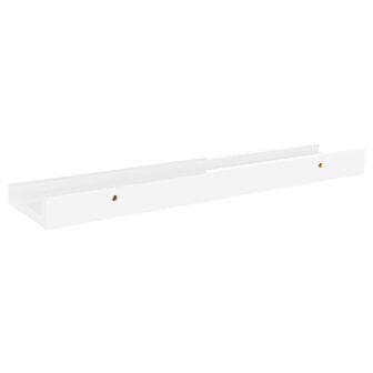 Wandschappen 2 st 40x9x3 cm hoogglans wit 6