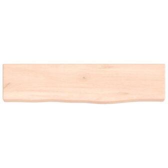 Wandschap 40x10x2 cm onbehandeld massief eikenhout 4