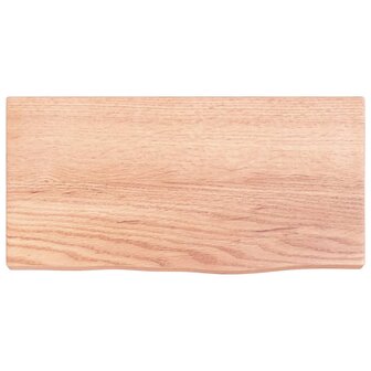 Wandschap 40x20x2 cm behandeld massief eikenhout lichtbruin 4