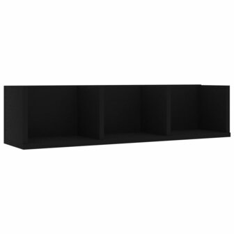 Cd-wandschap 75x18x18 cm bewerkt hout zwart 2