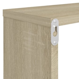 Wandschappen kubus 2 st 80x15x26,5 cm bewerkt hout sonoma eiken 9