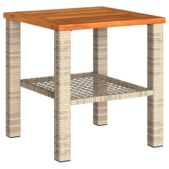 3-delige Bistroset met kussens poly rattan en acaciahout beige 10