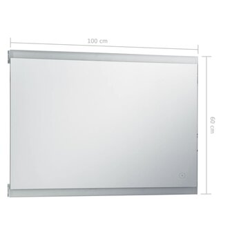 Badkamerspiegel LED met aanraaksensor 100x60 cm 7