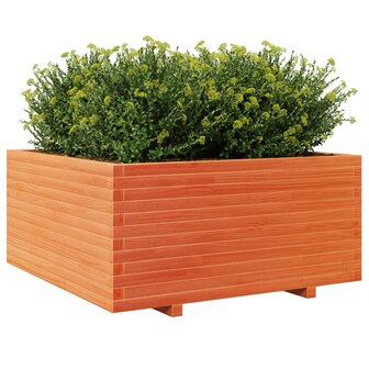 Plantenbak 100x100x49,5 cm massief grenenhout wasbruin 4