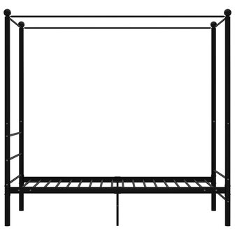 Hemelbedframe metaal zwart 90x200 cm 3