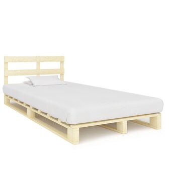 Bedframe pallet massief grenenhout 120x200 cm 1