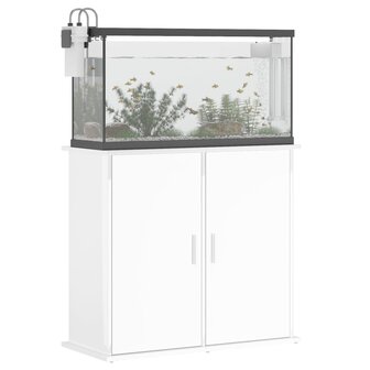 Aquariumstandaard 81x36x73 cm bewerkt hout hoogglans wit 3