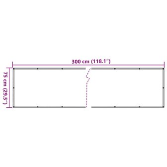 Tuinscherm steenpatroon 300x75 cm PVC grijs 6