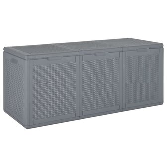 Tuinbox 270 L PP rattan grijs 1