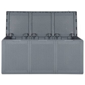 Tuinbox 270 L PP rattan grijs 5