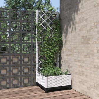 Plantenbak met latwerk 40x40x121,5 cm polypropeen 1