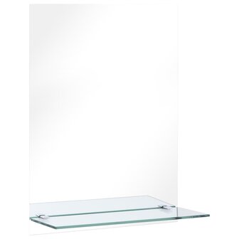 Wandspiegel met schap 30x50 cm gehard glas 2