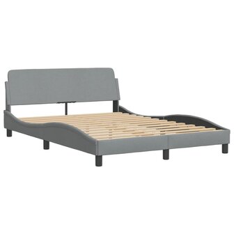 Bed met matras stof lichtgrijs 120x200 cm 4