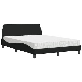 Bed met matras stof zwart 120x200 cm 2