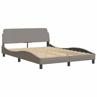 Bed met matras stof taupe 140x190 cm 4