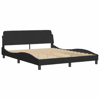 Bed met matras fluweel zwart 160x200 cm 4