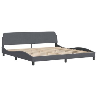 Bed met matras fluweel donkergrijs 200x200 cm 4