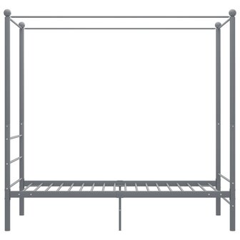 Hemelbedframe metaal grijs 90x200 cm 3