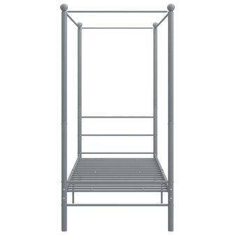 Hemelbedframe metaal grijs 90x200 cm 4