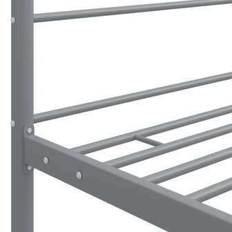 Hemelbedframe metaal grijs 90x200 cm 5