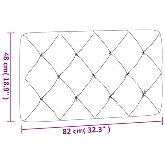 Hoofdbordkussen 80 cm fluweel zwart 10