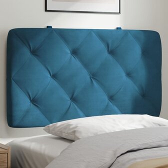 Hoofdbordkussen 80 cm fluweel blauw 1