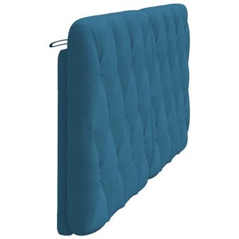 Hoofdbordkussen 180 cm fluweel blauw 6