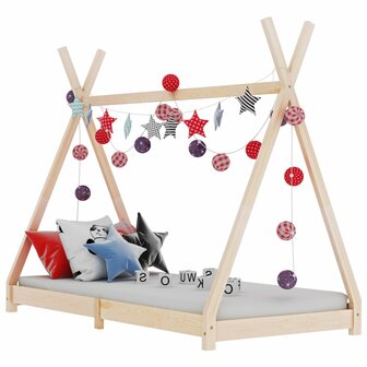 Kinderbedframe massief grenenhout 70x140 cm 1