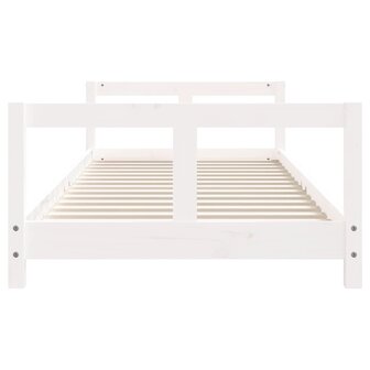 Kinderbedframe 80x200 cm massief grenenhout wit 4