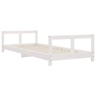 Kinderbedframe 80x200 cm massief grenenhout wit 6