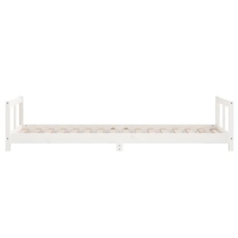 Kinderbedframe 90x200 cm massief grenenhout wit 5