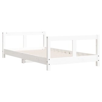 Kinderbedframe 80x160 cm massief grenenhout wit 3