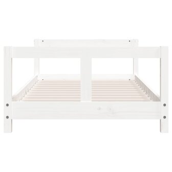 Kinderbedframe 80x160 cm massief grenenhout wit 4