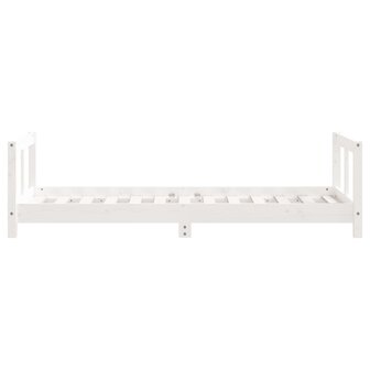 Kinderbedframe 80x160 cm massief grenenhout wit 5