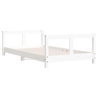 Kinderbedframe 80x160 cm massief grenenhout wit 6