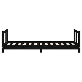 Kinderbedframe 80x160 cm massief grenenhout zwart 5