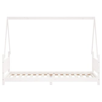 Kinderbedframe 80x200 cm massief grenenhout wit 4