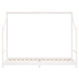 Kinderbedframe 80x200 cm massief grenenhout wit 4