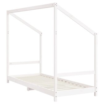 Kinderbedframe 80x200 cm massief grenenhout wit 6