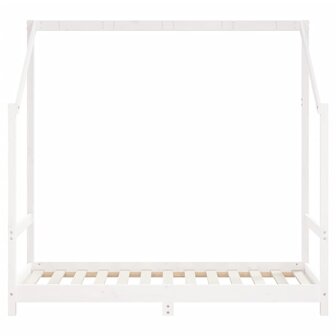 Kinderbedframe 80x160 cm massief grenenhout wit 4